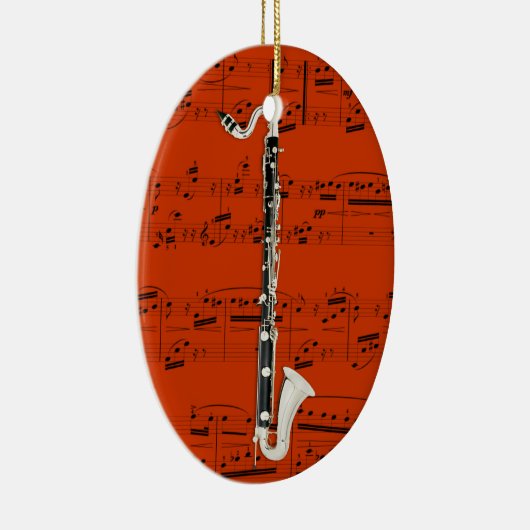 Versiering - Massaal Clarinet - Kies uw kleur Keramisch Ornament (Rechts)