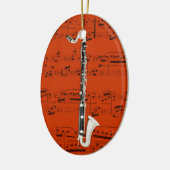 Versiering - Massaal Clarinet - Kies uw kleur Keramisch Ornament (Links)