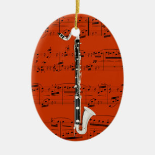 Versiering - Massaal Clarinet - Kies uw kleur Keramisch Ornament