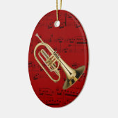 Versiering - Mellophone - Kies uw kleur Keramisch Ornament (Links)