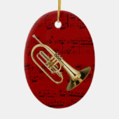Versiering - Mellophone - Kies uw kleur Keramisch Ornament (Voorkant)