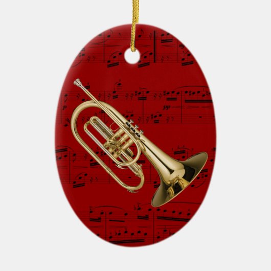 Versiering - Mellophone - Kies uw kleur Keramisch Ornament (Voorkant)