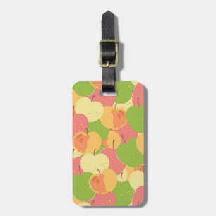 Versiering met appels bagagelabel