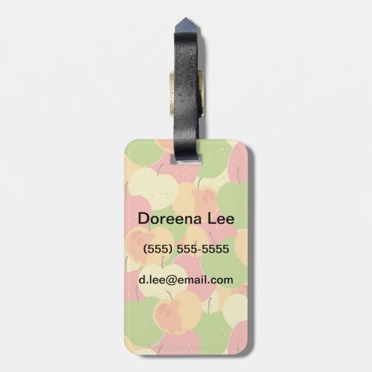 Versiering met appels bagagelabel (Achterkant verticaal)