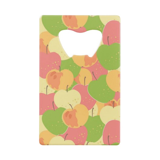 Versiering met appels creditkaart flessenopener (Voorkant)