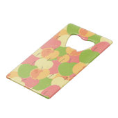 Versiering met appels creditkaart flessenopener (Achterkant Gekanteld)