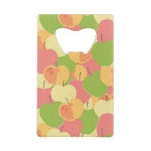 Versiering met appels creditkaart flessenopener (Achterkant)