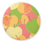 Versiering met appels keramische knop (Voorkant)