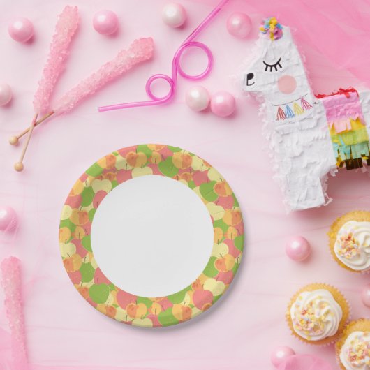 Versiering met appels papieren bordje (Feest)