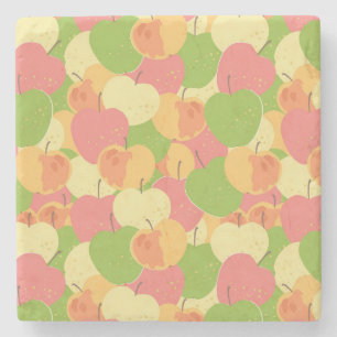 Versiering met appels stenen onderzetter