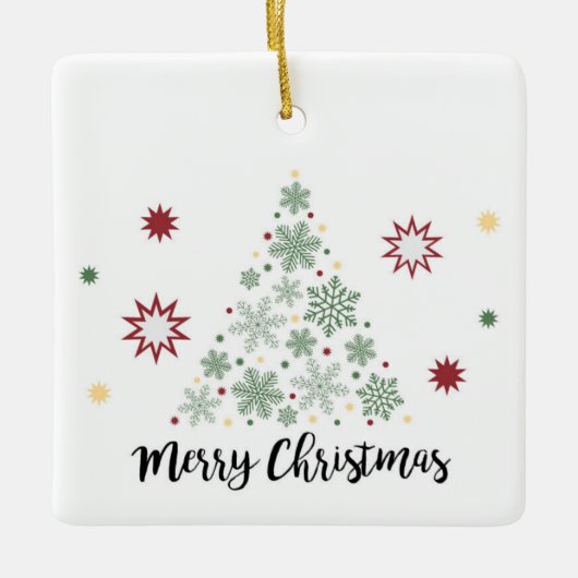 Versiering met de zoete kerstboom keramisch ornament (Voorkant)