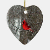 versiering met foto van de mannelijke kardinaal keramisch ornament (Rechts)