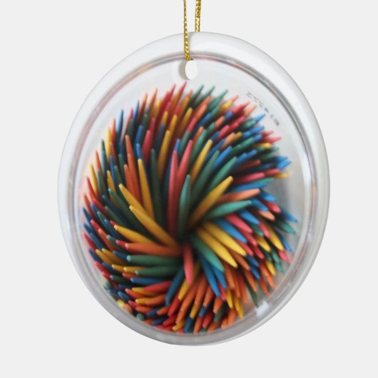 Versiering met kleurcodes keramisch ornament (Links)