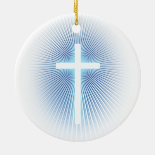 Versiering met kruis keramisch ornament (Achterkant)