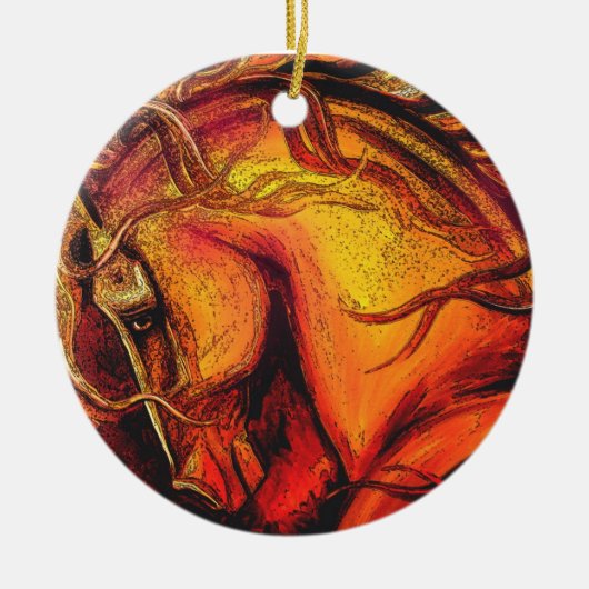 Versiering met meerdere kleuren keramisch ornament (Voorkant)