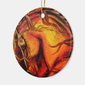 Versiering met meerdere kleuren keramisch ornament (Links)