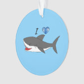 Versiering met schattig ontwerp van haaien ornament (voorkant)
