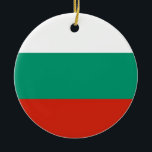 Versiering met vlag van Bulgarije Keramisch Ornament<br><div class="desc">Elegant siermiddel met vlag van Bulgarije. Dit product is aanpasbaar.</div>