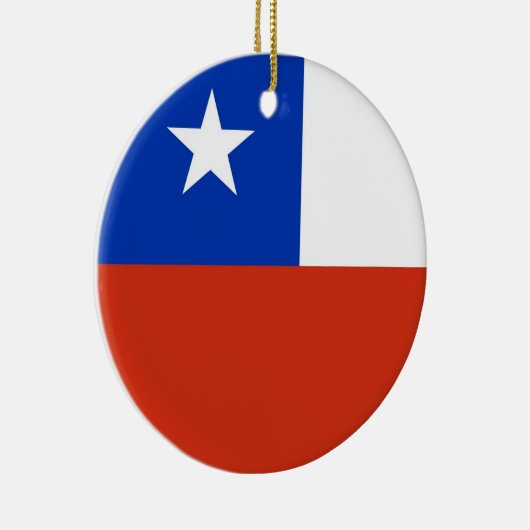 Versiering met vlag van Chili Keramisch Ornament (Rechts)