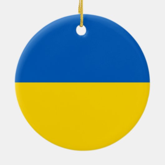 Versiering met vlag van Oekraïne Keramisch Ornament (Achterkant)
