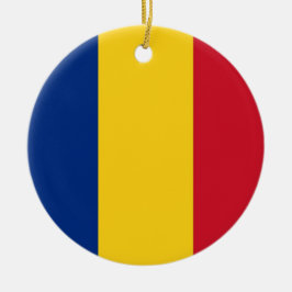 Versiering met vlag van Roemenië Keramisch Ornament