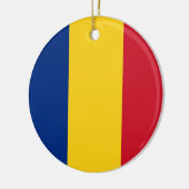Versiering met vlag van Roemenië Keramisch Ornament (Links)