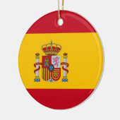 Versiering met vlag van Spanje Keramisch Ornament (Links)