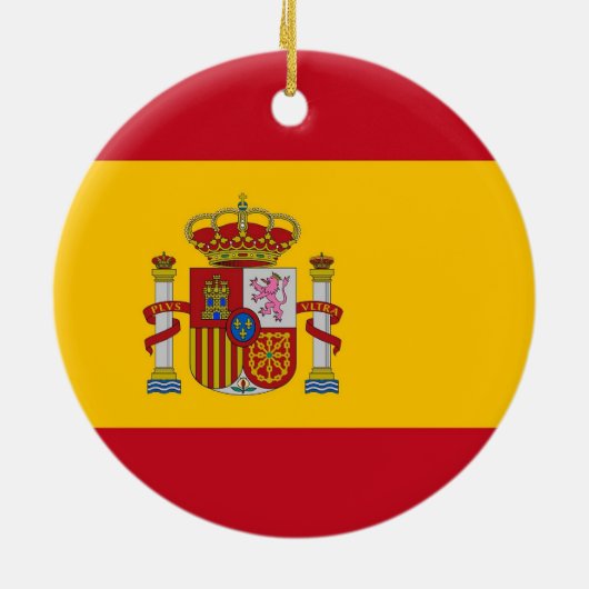 Versiering met vlag van Spanje Keramisch Ornament (Achterkant)