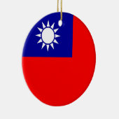 Versiering met vlag van Taiwan Keramisch Ornament (Rechts)
