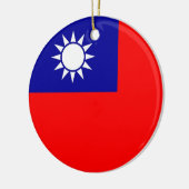 Versiering met vlag van Taiwan Keramisch Ornament (Links)