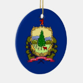 Versiering met vlag van Vermont Keramisch Ornament (Rechts)