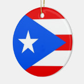 Versiering onder de vlag van Puerto Rico Keramisch Ornament (Links)