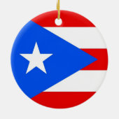 Versiering onder de vlag van Puerto Rico Keramisch Ornament (Achterkant)