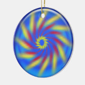 Versiering - Pinrad in 3d blauwe bal Keramisch Ornament (Links)