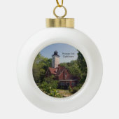 Versiering presque Isle Lighthouse Erie Keramische Bal Ornament (Voorkant)