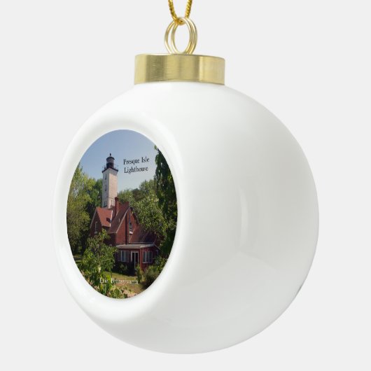 Versiering presque Isle Lighthouse Erie Keramische Bal Ornament (Rechts)