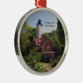 Versiering presque Isle Lighthouse Erie Metalen Ornament (Rechts)