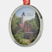 Versiering presque Isle Lighthouse Erie Metalen Ornament (Links)