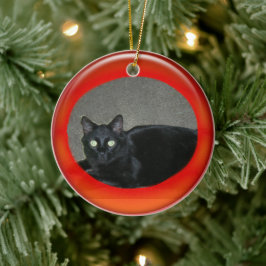 Versiering - Rode bal personaliseren Keramisch Ornament