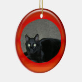 Versiering - Rode bal personaliseren Keramisch Ornament (Rechts)