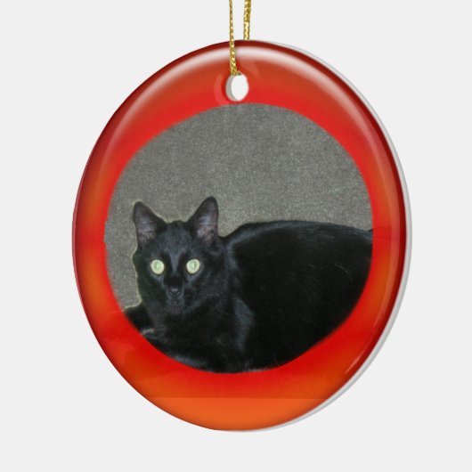 Versiering - Rode bal personaliseren Keramisch Ornament (Links)