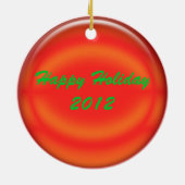 Versiering - Rode bal personaliseren Keramisch Ornament (Achterkant)