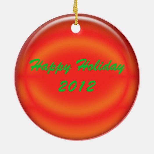 Versiering - Rode bal personaliseren Keramisch Ornament (Achterkant)