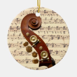 Versiering - Rol met velmuziek Keramisch Ornament