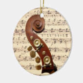 Versiering - Rol met velmuziek Keramisch Ornament (Links)