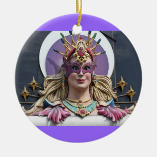 Versiering, rond, Vegas # 1 Keramisch Ornament