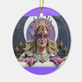 Versiering, rond, Vegas # 1 Keramisch Ornament (Links)
