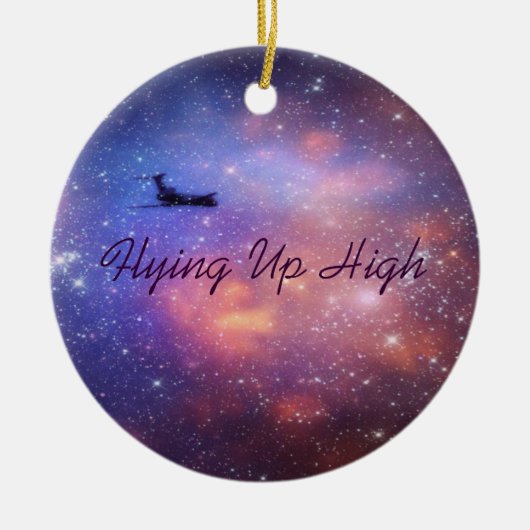 Versiering ruimtevliegtuig keramisch ornament (Voorkant)