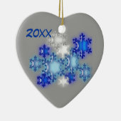 Versiering - Sneeuwvlokken 20xx Keramisch Ornament (Rechts)