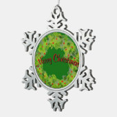 Versiering - Snowflake - Wreater met groet Tin Sneeuwvlok Ornament (Rechts)